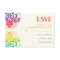 Rainbow colors damask wedding RSVP