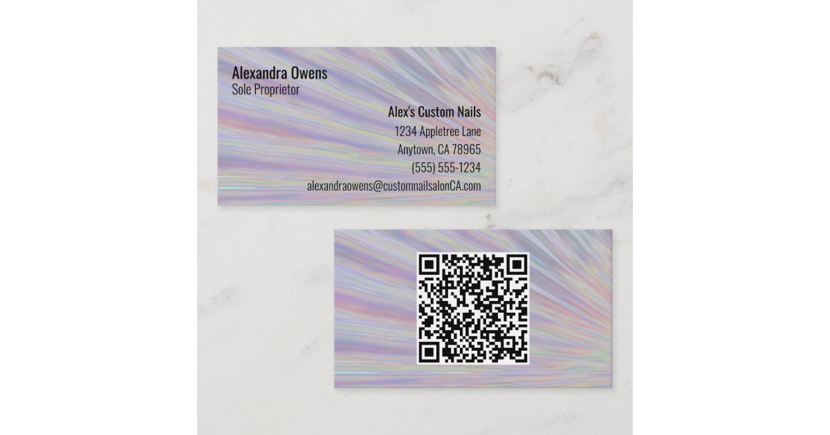 Qr Code Raimbow Rainbow Colors Design QR Code 7 Line Custom Business Card | Zazzle