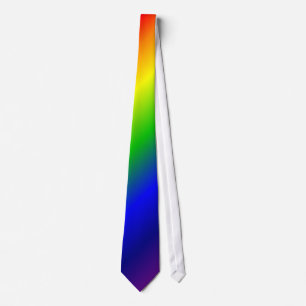Rainbow Colors Diagonal Purple Up Tie