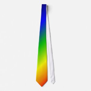 Rainbow Colors Diagonal Red Up Tie