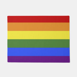 Rainbow colors door mat