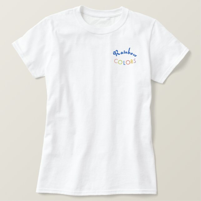 RAINBOW COLORS EMBROIDERED SHIRT (Design Front)