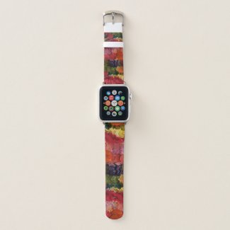 Rainbow Colors Fabric Abstract Pattern Apple Watch Band