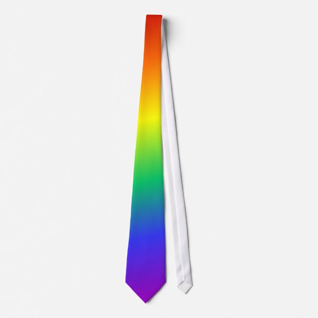 Rainbow colors fading necktie (Front)