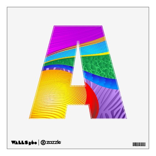 Rainbow Colors Fantasy Alphabet Wall decal