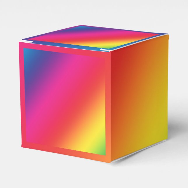 Rainbow Colors Favor Box (Front Side)