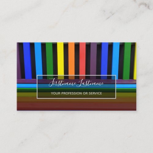 Rainbow colors for painter and decorator business  business card