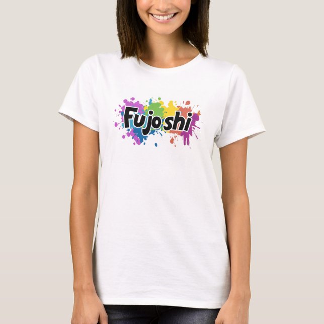 Rainbow Colors Fujoshi Slogan T-Shirt (Front)