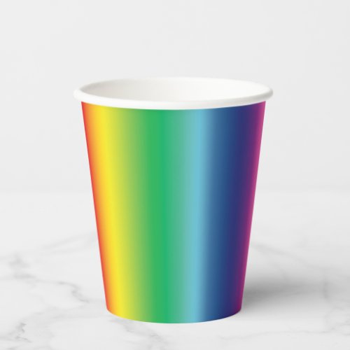 Rainbow colors gay pride lgbtq pattern paper cups