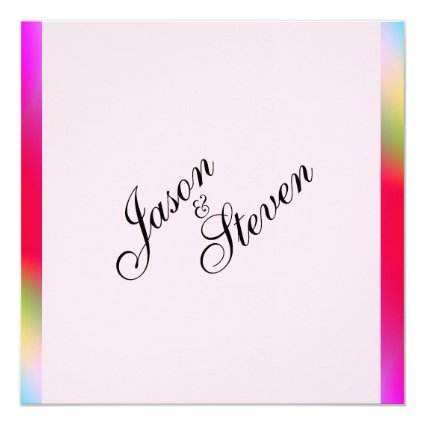 Rainbow Colors Gay Wedding Card