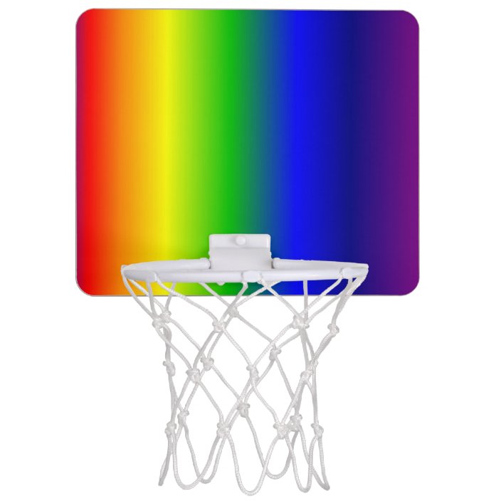 Rainbow Colors Gradient Mini Basketball Goal Mini Basketball Hoop