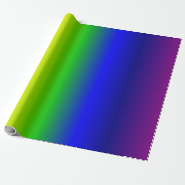 Rainbow Colors Gradient Wrapping Paper (Unrolled)