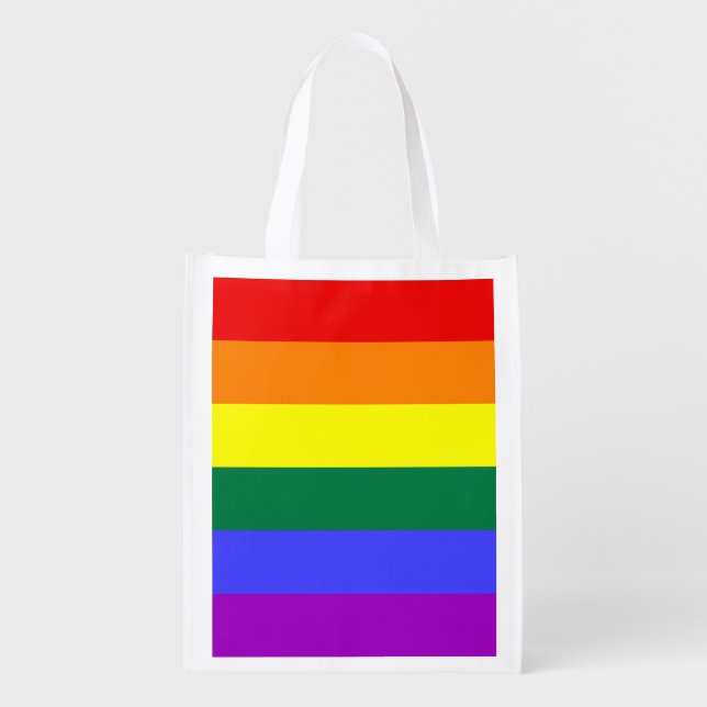Rainbow Colors Grocery Bag (Front)