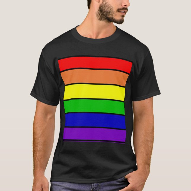 Rainbow Colors LGBT Gay/Queer Shirt (Front)