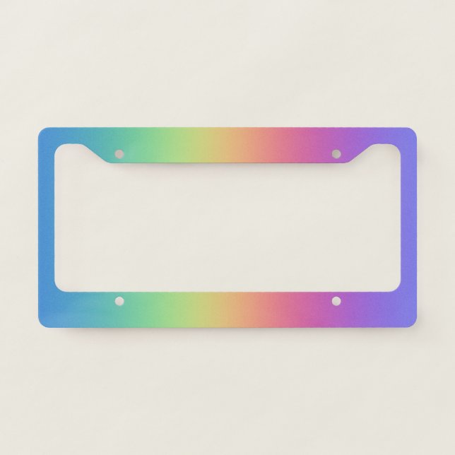 Rainbow Colors License Plate Frame (Front)