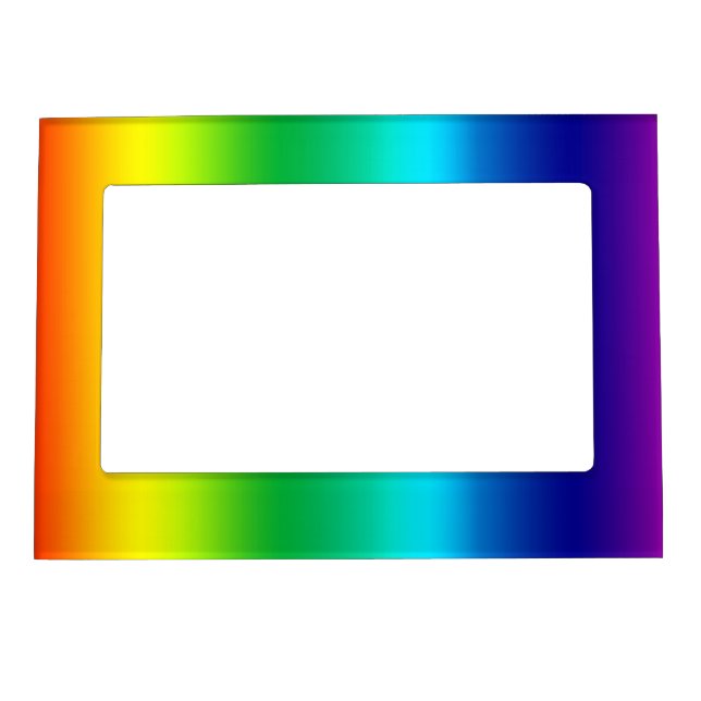 Rainbow Colors Magnetic Picture Frame (Front)