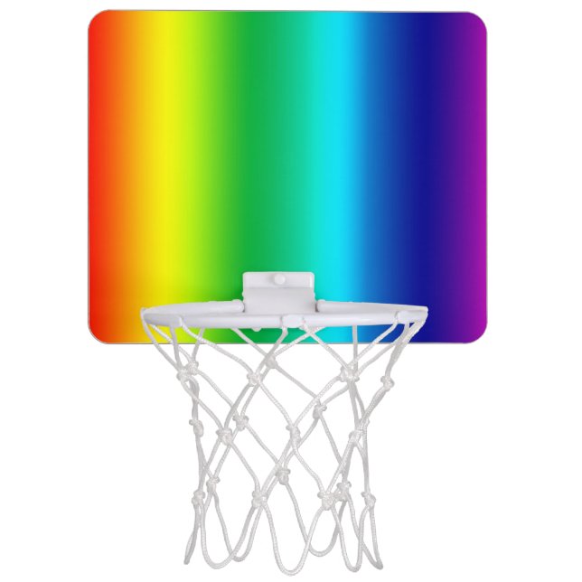 Rainbow Colors Mini Basketball Hoop (Front)