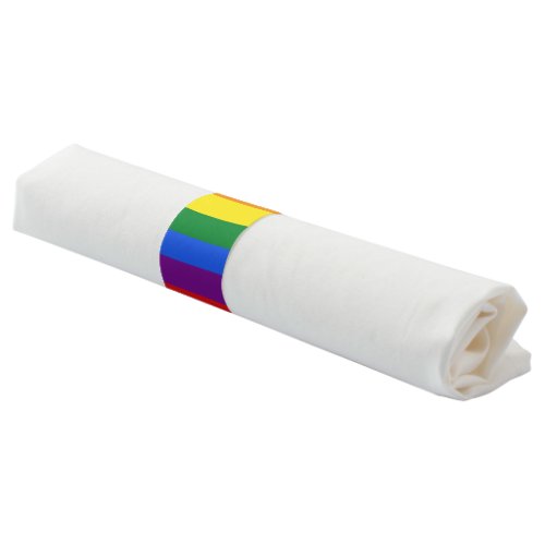 Rainbow Colors napkin bands