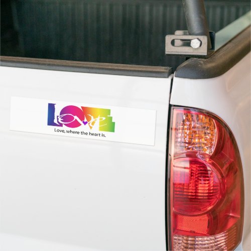 Rainbow Colors of Love Bumper Sticker