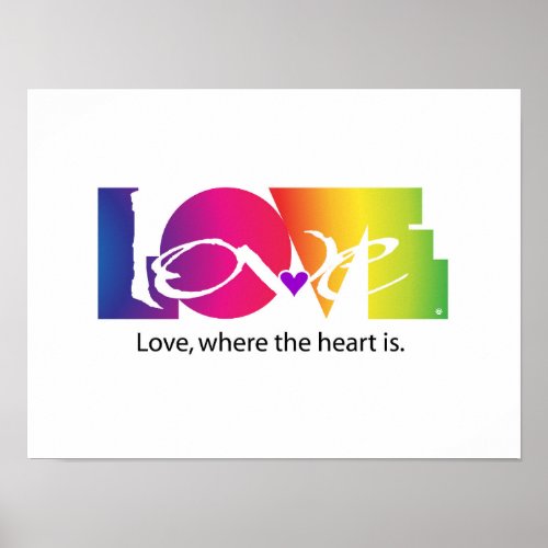 Rainbow Colors of Love Poster