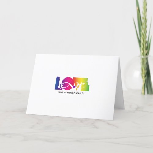 Rainbow Colors of Love Thank You Card