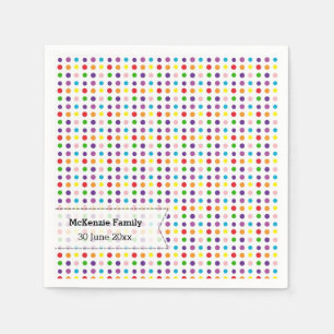 Rainbow colors paper napkins