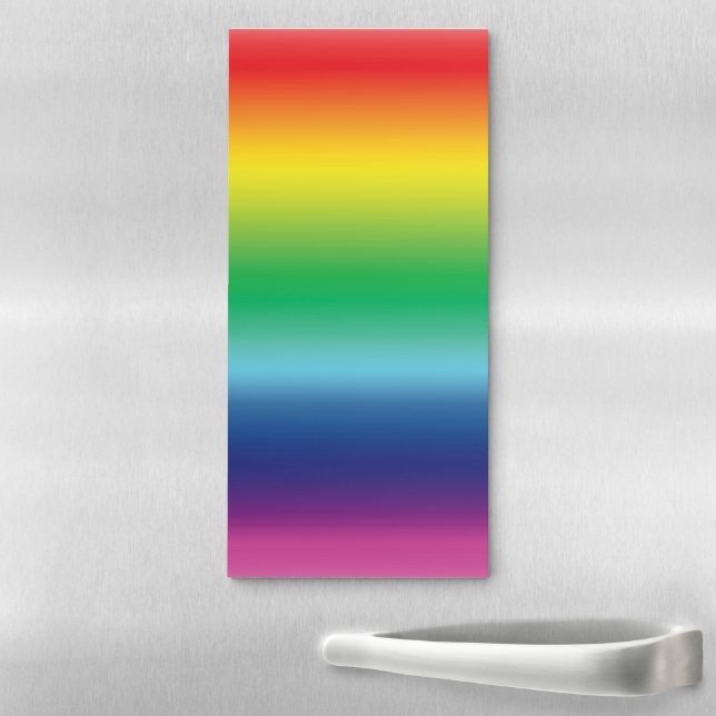 Rainbow colors pattern gay pride LGBT modern  Magnetic Notepad (In Situ)