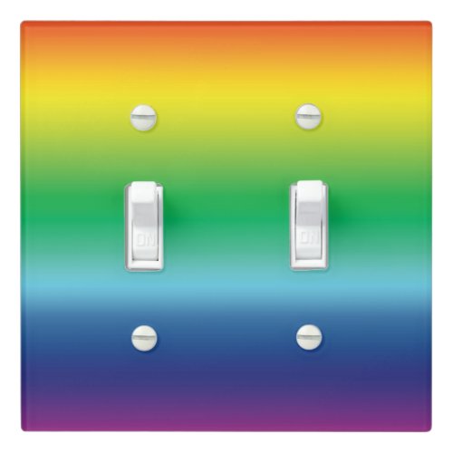 Rainbow colors pattern Light Switch Cover