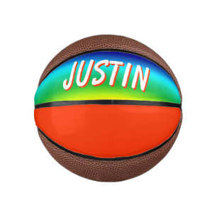 Rainbow Colors Personalized PRIDE Mini Basketball