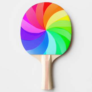 Rainbow Colors Ping Pong Paddle