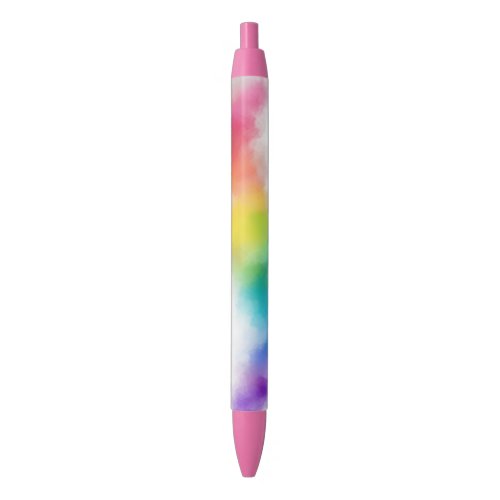 Rainbow Colors Pink Red Blue Purple Yellow Green Black Ink Pen