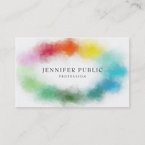 Rainbow Colors Pink Red Yellow Blue Green Purple Business Card
