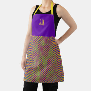 Rainbow Colors Plaid Tartan Pattern Apron