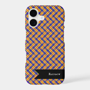 Rainbow Colors Plaid Tartan Pattern iPhone 17 Case