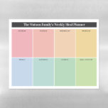Rainbow Colors Practical Weekly Meal Planner Magnetic Dry Erase Sheet<br><div class="desc">Weekly meal planner for your fridge in all the colors of the rainbow. Practical weekly schedule for your meal planning in a colorful and clean design. Days of the week magnetic dry erase planner you can personalize with your name. Days of the week dry erase meal planner with rainbow colors....</div>