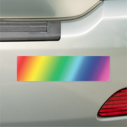 Rainbow colors pride lgbt lgbtq bumper car magnet