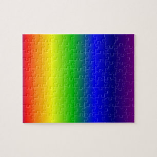 Rainbow Colors Puzzle With Gift Box