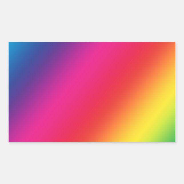 Rainbow Colors Rectangle Sticker (Front)