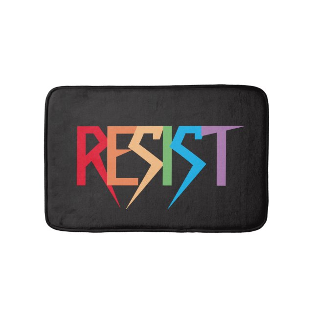 Rainbow Colors Resist Bath Mat (Front)