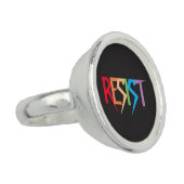 Rainbow Colors Resist Ring (Side)