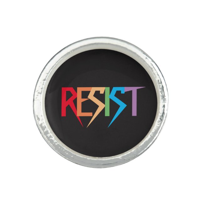 Rainbow Colors Resist Ring (Front)