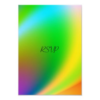 Rainbow Colors RSVP Personalized Invitations