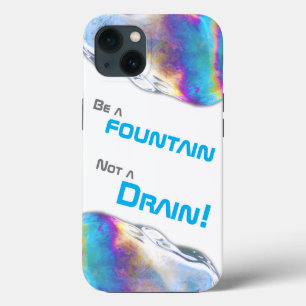 Rainbow colors shimmer bubbles motivational quote  iPhone 13 case