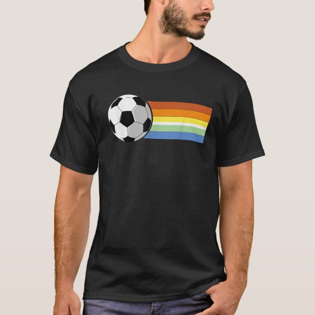 Rainbow Colors Soccer T-Shirt (Front)