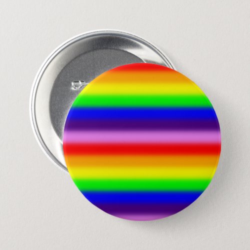 Rainbow Colors Soft Focus Skinny Stripes Gay Pride Button