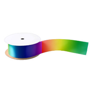 Rainbow Colors Spectrum  Satin Ribbon