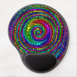 Rainbow Colors Spiral Dot Gel Mouse Pad