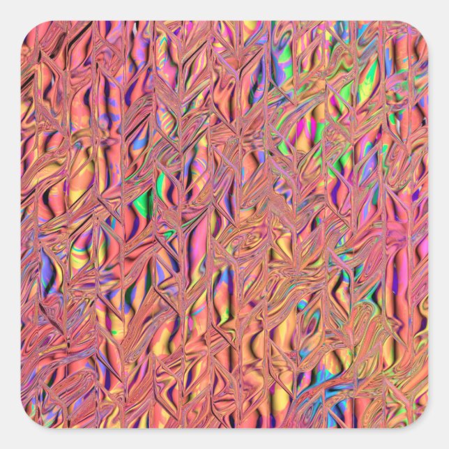 Rainbow Colors Square Sticker (Front)