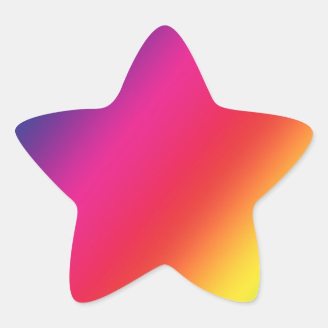 Rainbow Colors Star Sticker (Front)
