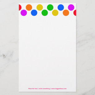 Rainbow colors stationery